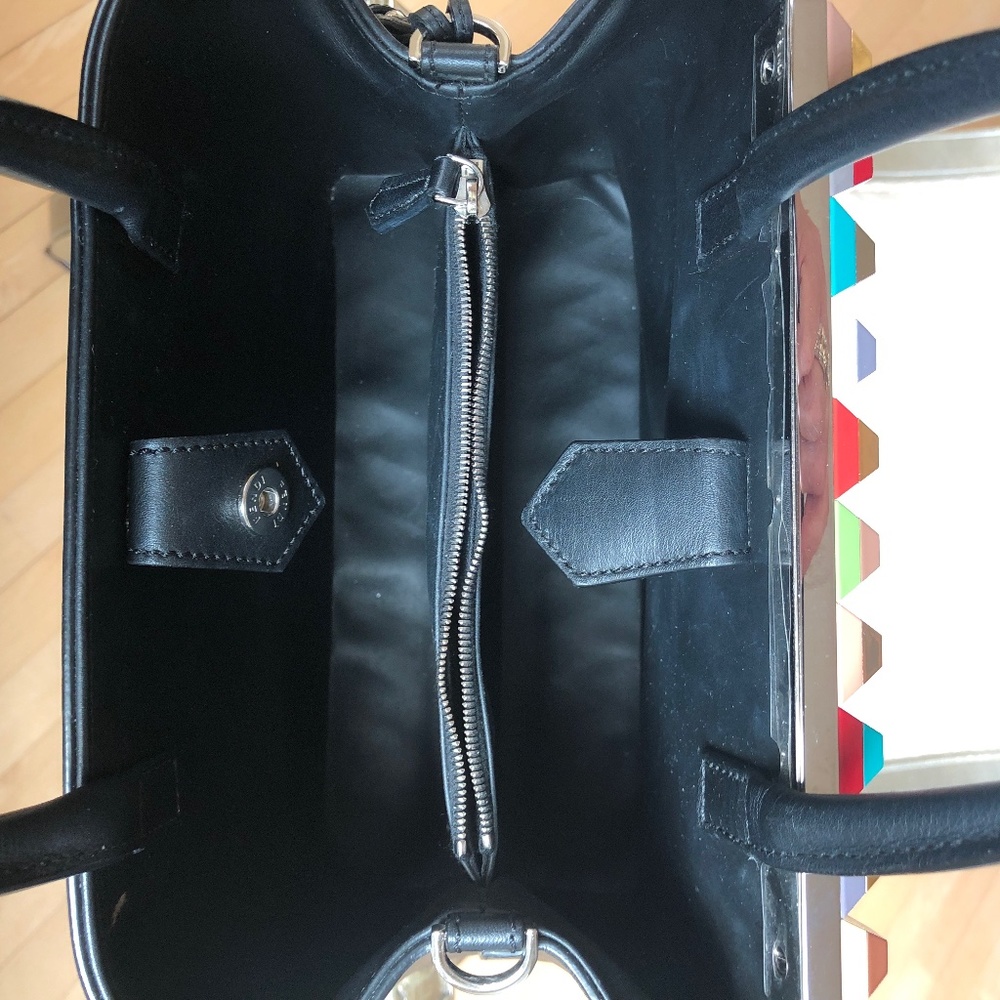 Fendi Petite 2jours Studded Black Leather Bag - Picture 3 of 14